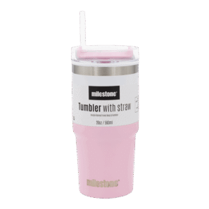 Milestone Tumbler Gradiant Pink with Straw 560ml